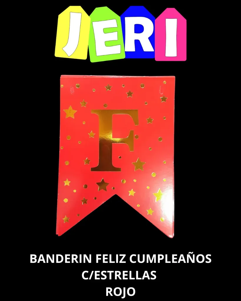 BANDERIN FELIZ CUMPLEAÑOS ESTRELLAS