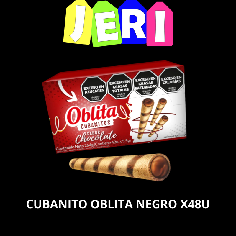 CUBANITO OBLITA X48U CHOCO NEGRO