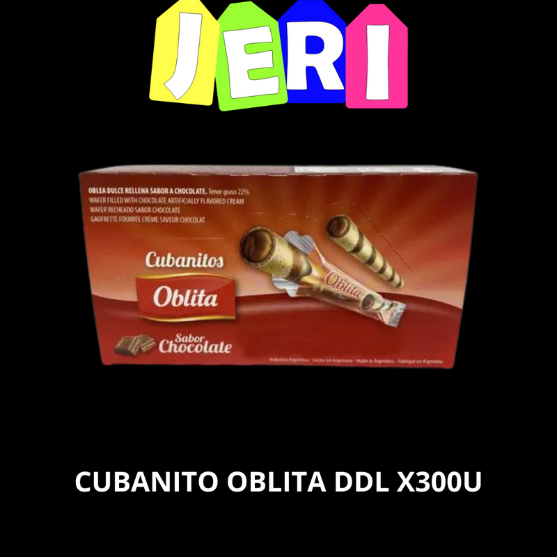 CUBANITO OBLITA X300U DULCE DE LECHE