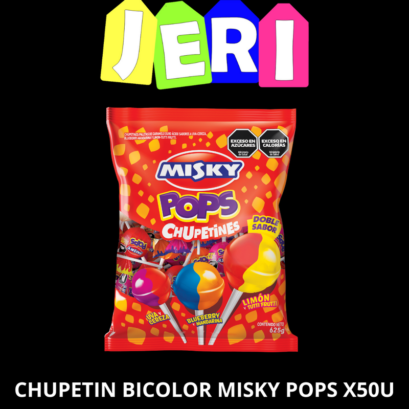 CHUPETIN BICOLOR MISKY POPS X50U