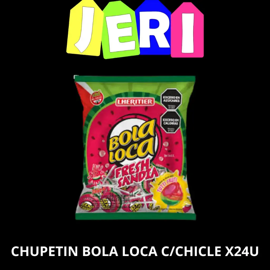 CHUPETIN BOLA LOCA C/CHICLE X24U