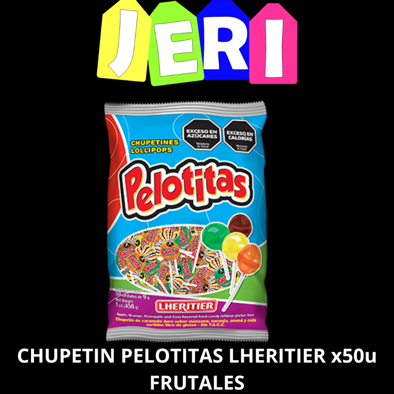 CHUPETIN PELOTITAS LHERITIER x50u FRUTAL