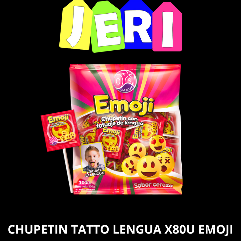 CHUPETIN TATTO LENGUA X80U EMOJI