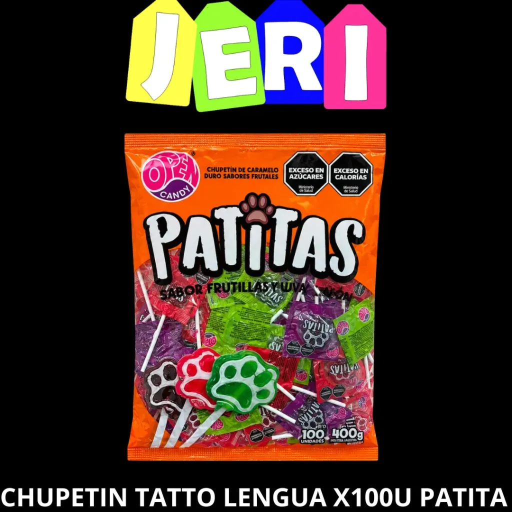 CHUPETIN TATTO LENGUA X100U PATITA