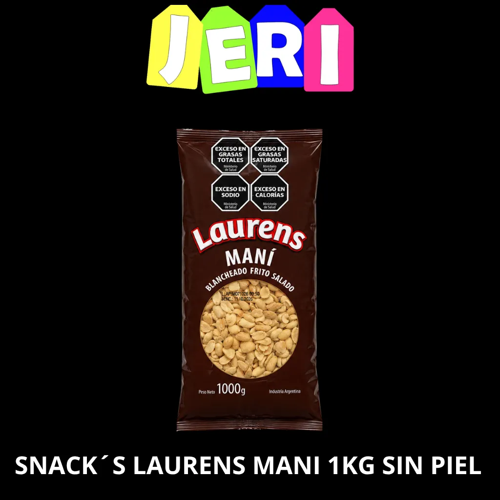 SNACK´S LAURENS MANI S/PIEL 1KG