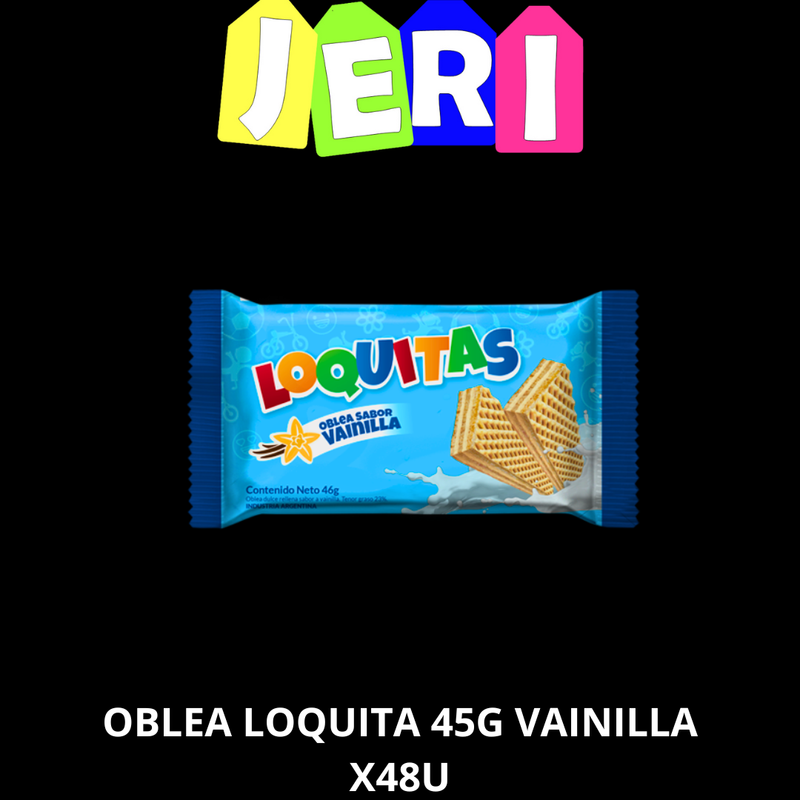 OBLEA LOQUITA 45G VAINILLA X48U
