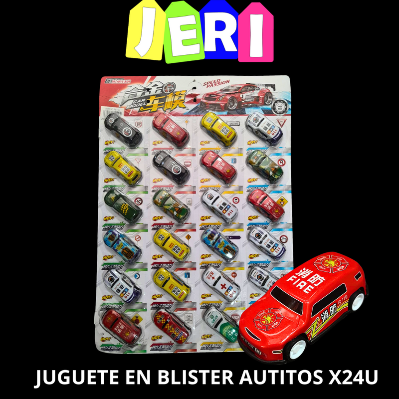 JUGUETE EN BLISTER AUTITOS X24U