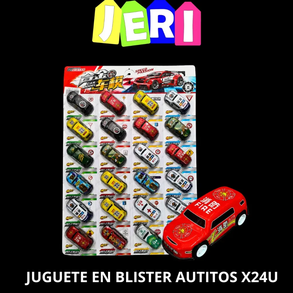 JUGUETE EN BLISTER AUTITOS X24U