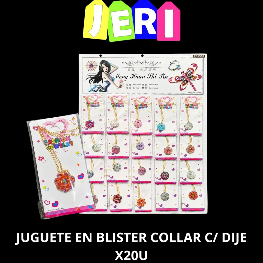 JUGUETE EN BLISTER COLLAR C/ DIJE X20U