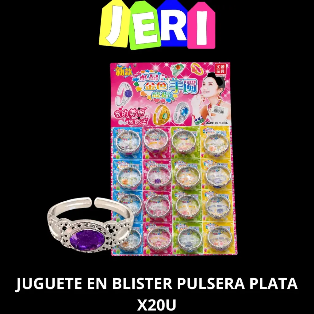 JUGUETE EN BLISTER PULSERA PLATA X20U