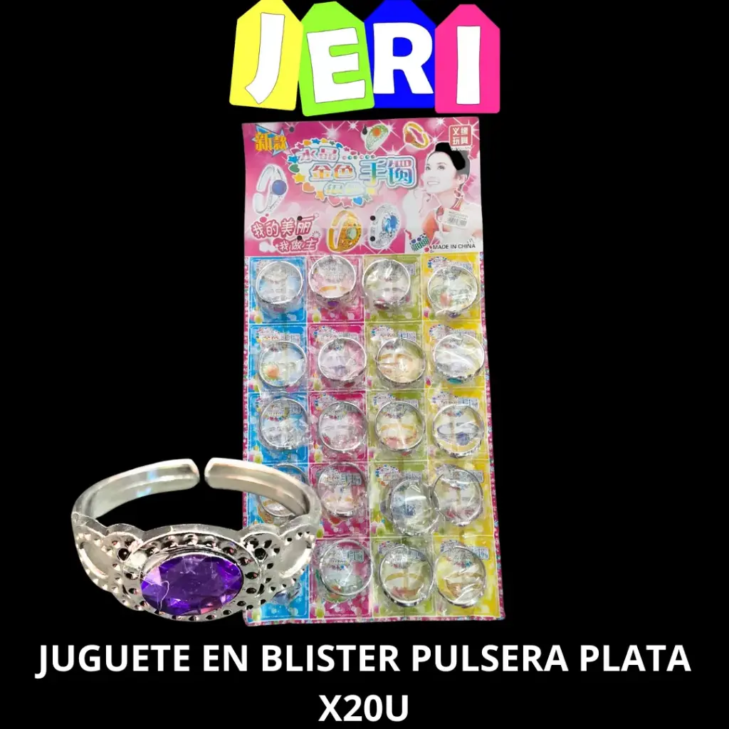 JUGUETE EN BLISTER PULSERA PLATA X20U