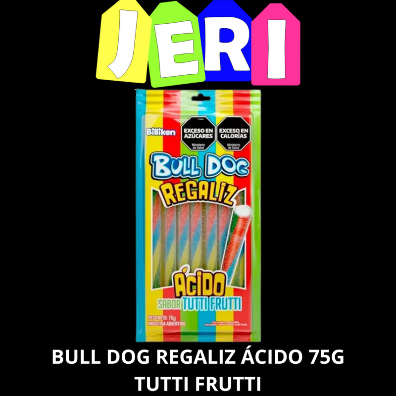GOMA BULLDOG REGALIZ 75G TUTTI FRUTTI