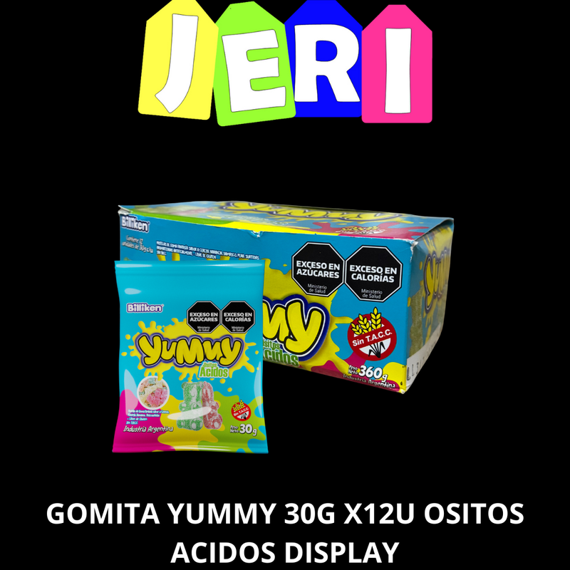 GOMITA YUMMY 30G OSITOS ACIDOS X12U DISPLAY