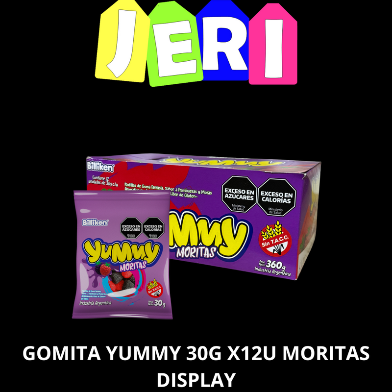 GOMITA YUMMY 30G MORITAS X12U DISPLAY