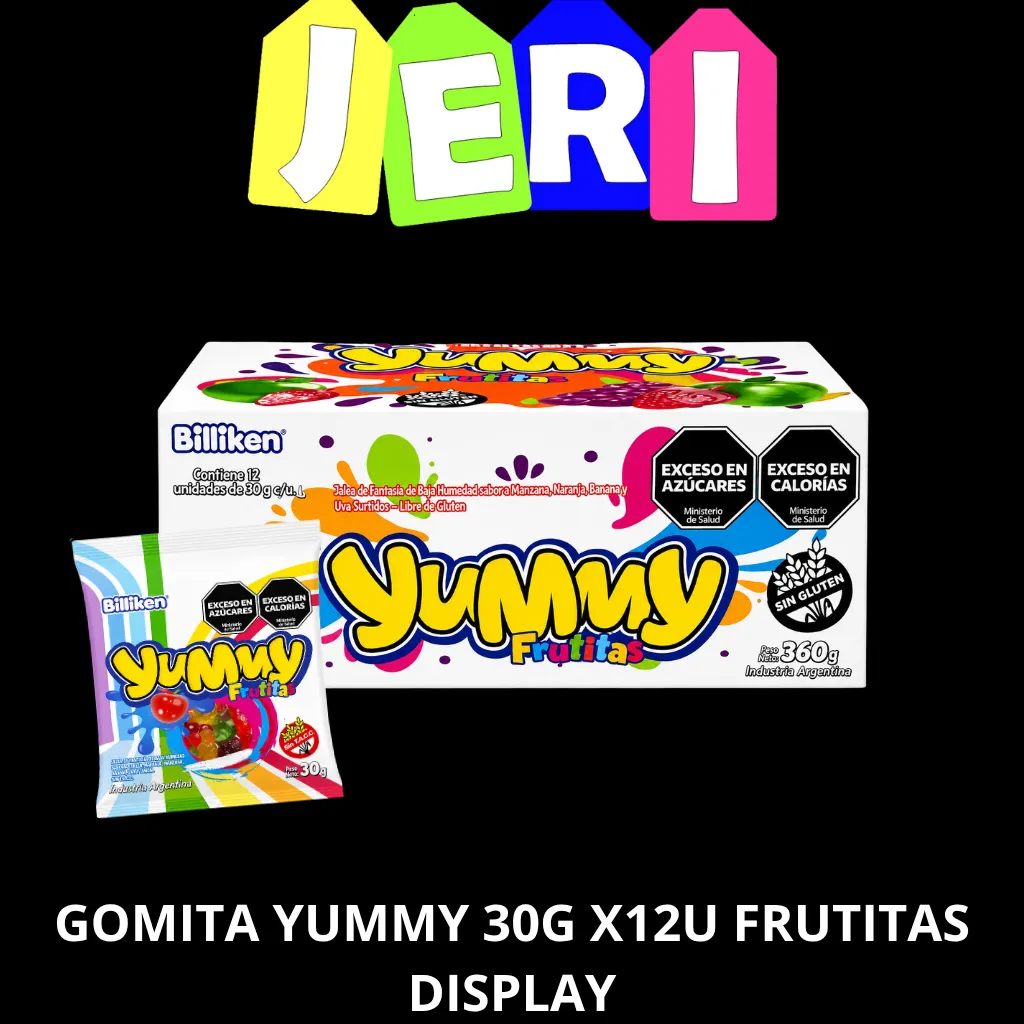 GOMITA YUMMY 30G FRUTITAS  X12U DISPLAY