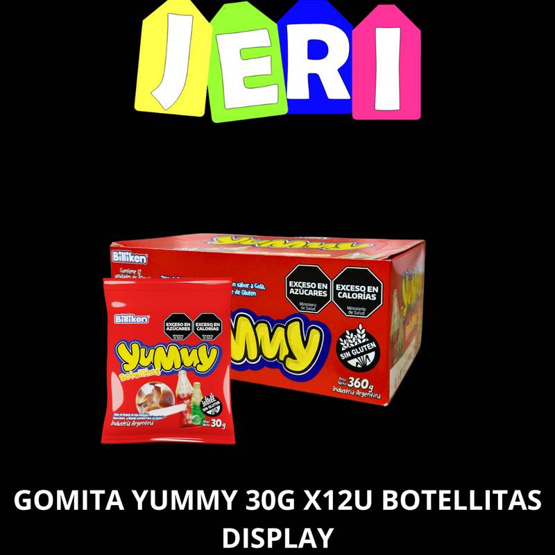GOMITA YUMMY 30G BOTELLITAS X12U DISPLAY