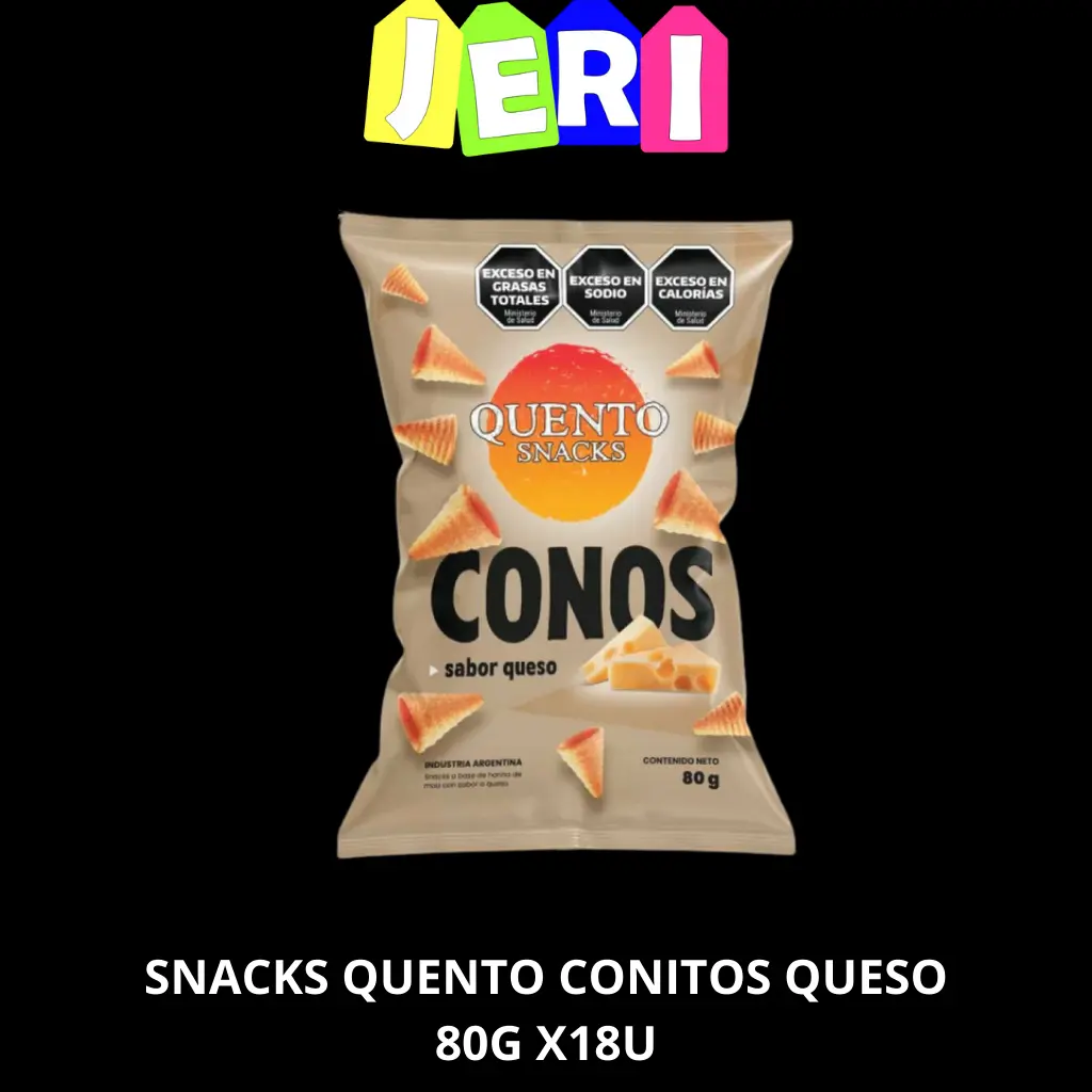 SNACKS QUENTO CONITOS QUESO 80G X18U