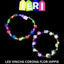 LED VINCHA CORONA FLOR HIPPIE