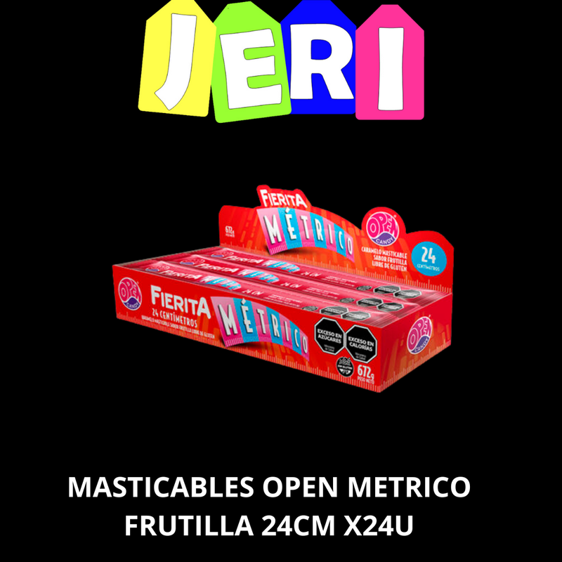 MASTICABLES OPEN METRICO FRUTILLA 24CM X24U