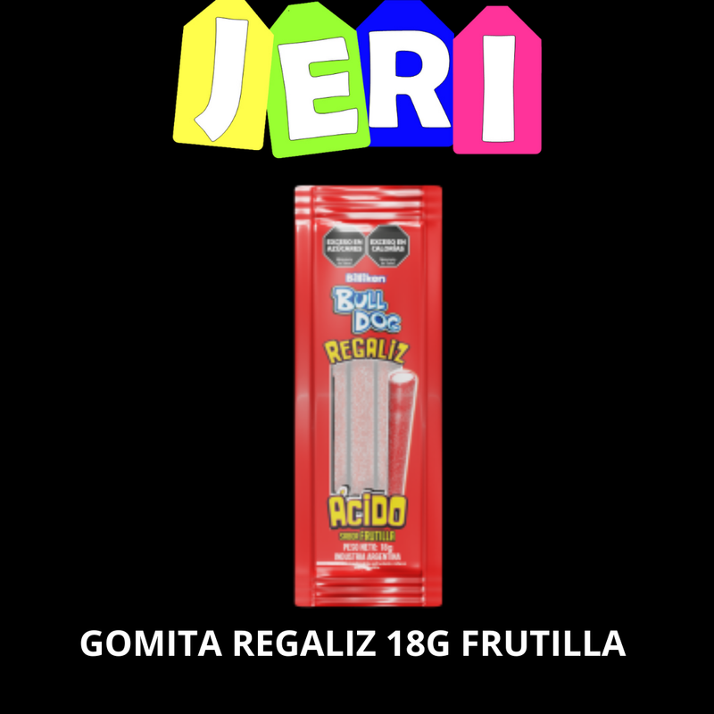 GOMITA REGALIZ 18G FRUTILLA ACIDA
