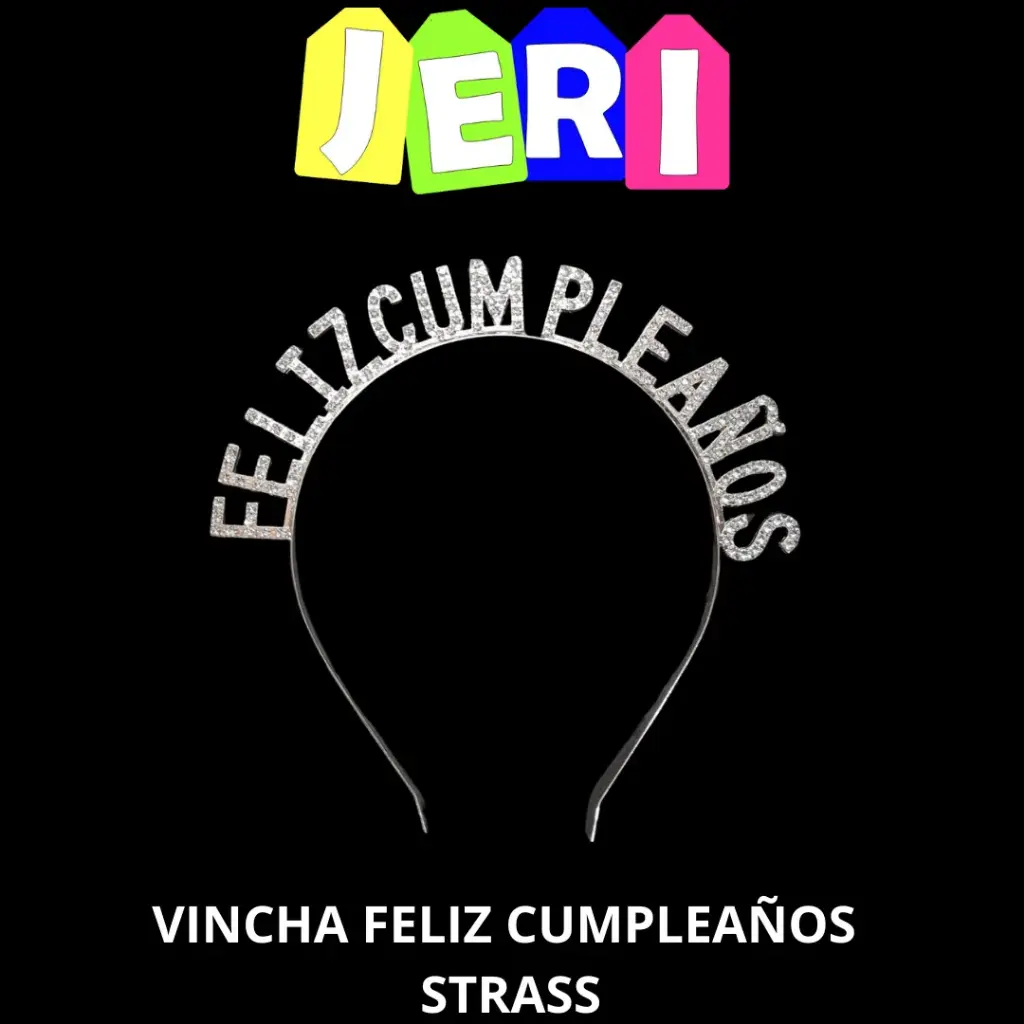 VINCHA FELIZ CUMPLEAÑOS STRASS