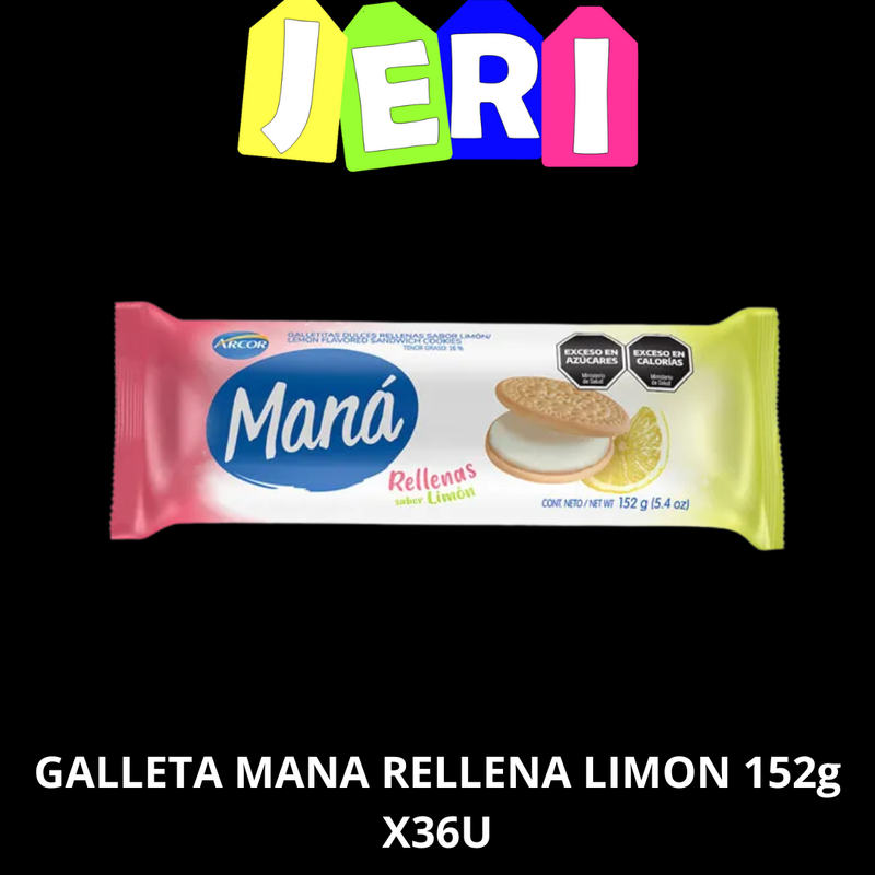 GALLETA MANA RELLENA LIMON 152g X36U