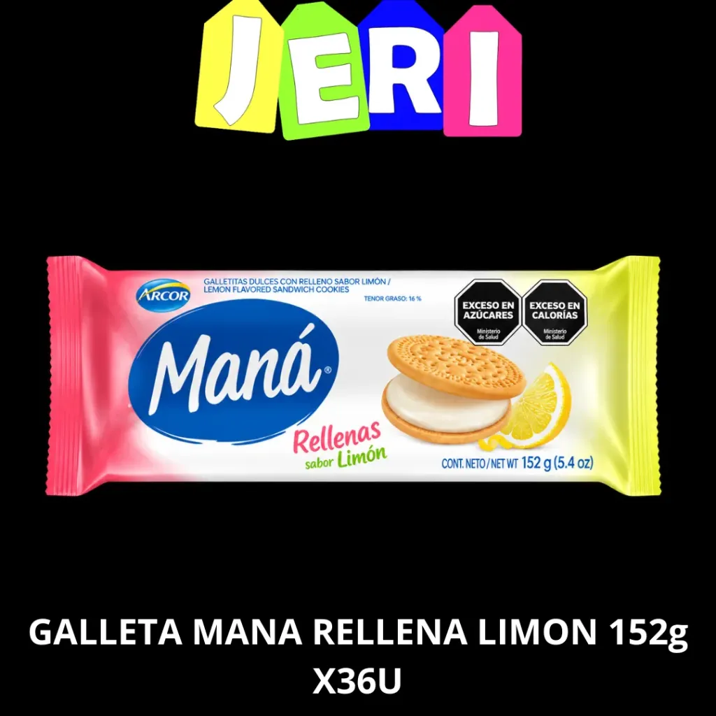 GALLETA MANA RELLENA LIMON 152g X36U