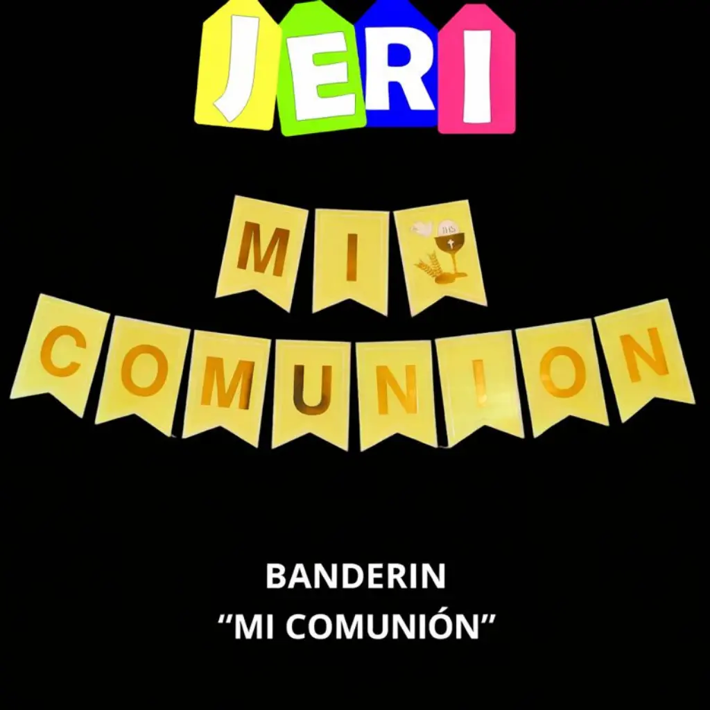 BANDERIN MI COMUNION (AMARILLO)