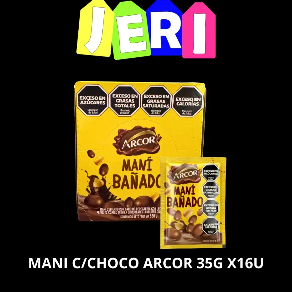 MANI C/ CHOCO ARCOR 35G X16U