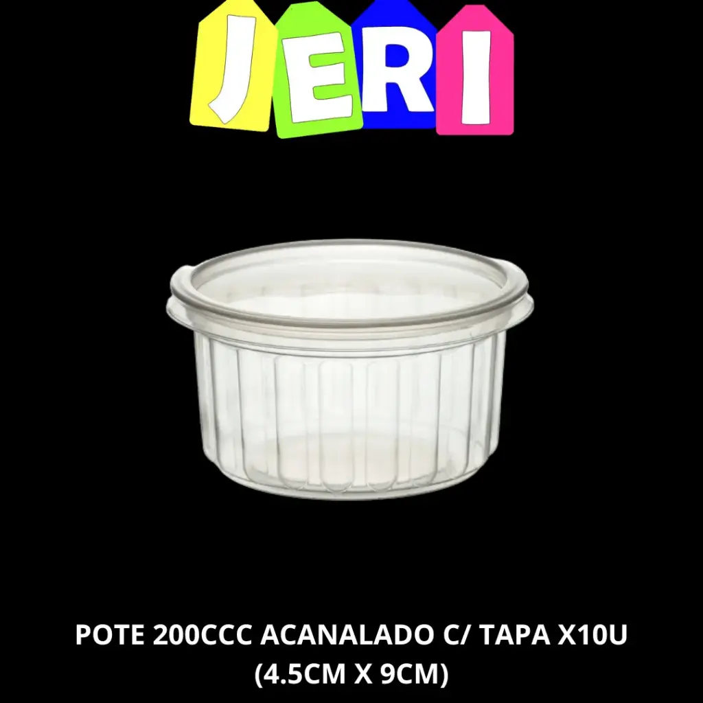 POTE 200CCC ACANALADO C/ TAPA X10U