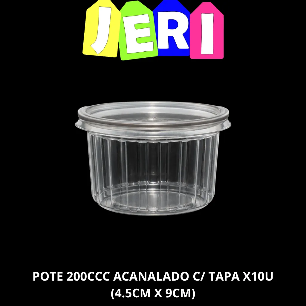[6782/6806] POTE 200CCC ACANALADO C/ TAPA X10U