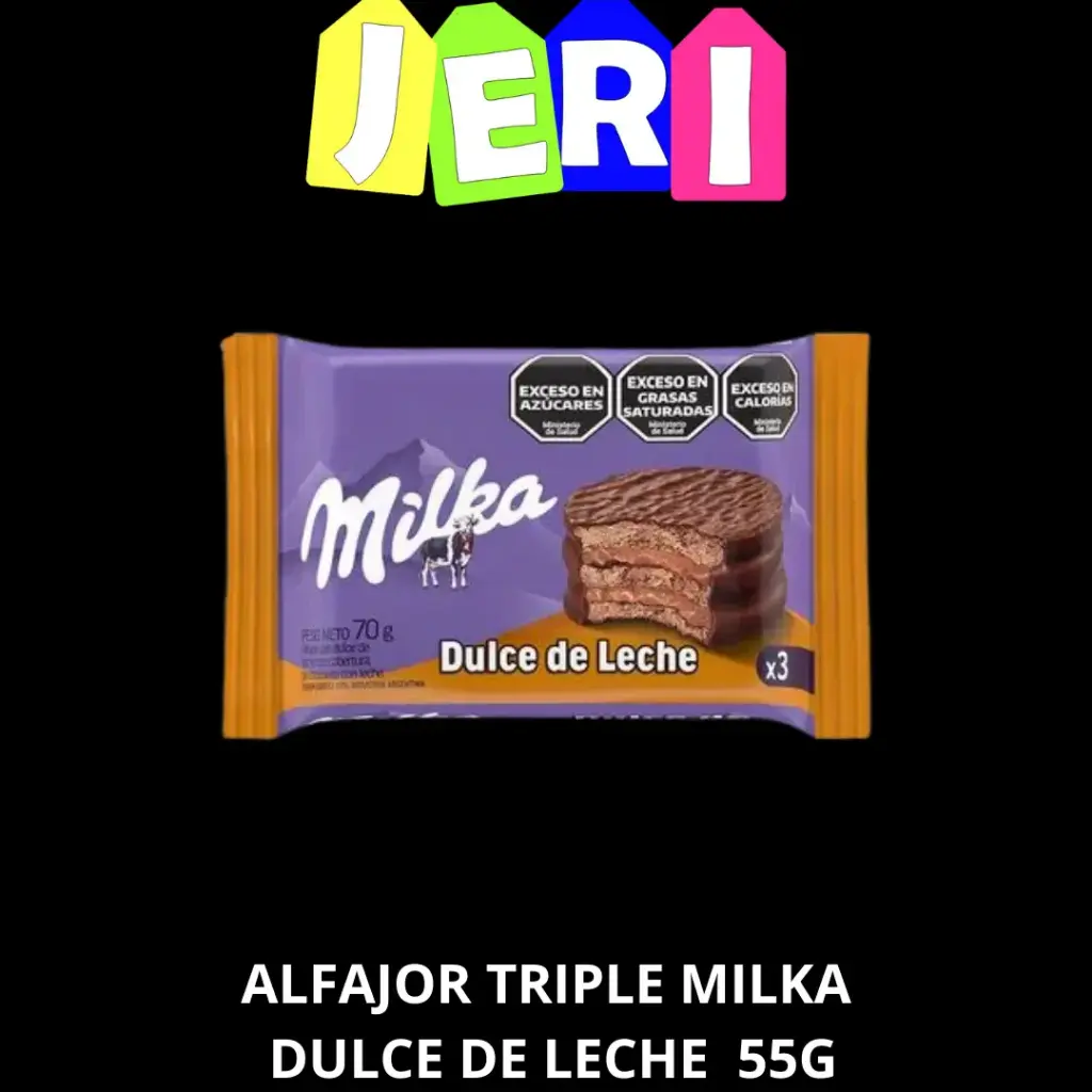 ALFAJOR TRIPLE MILKA DULCE DE LECHE 55G