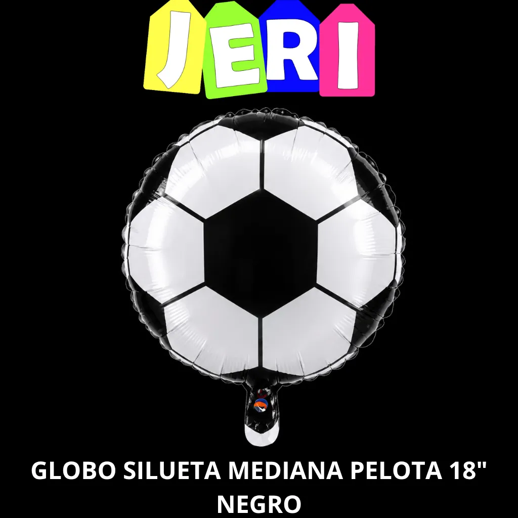 GLOBO SILUETA MEDIANA PELOTA 18" (NEGRO)
