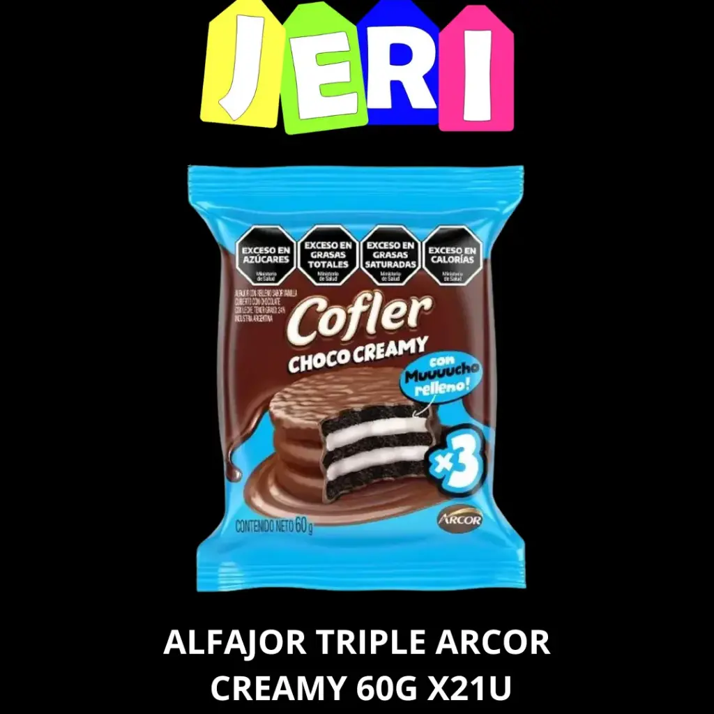 ALFAJOR TRIPLE ARCOR CREAMY 60G X21U
