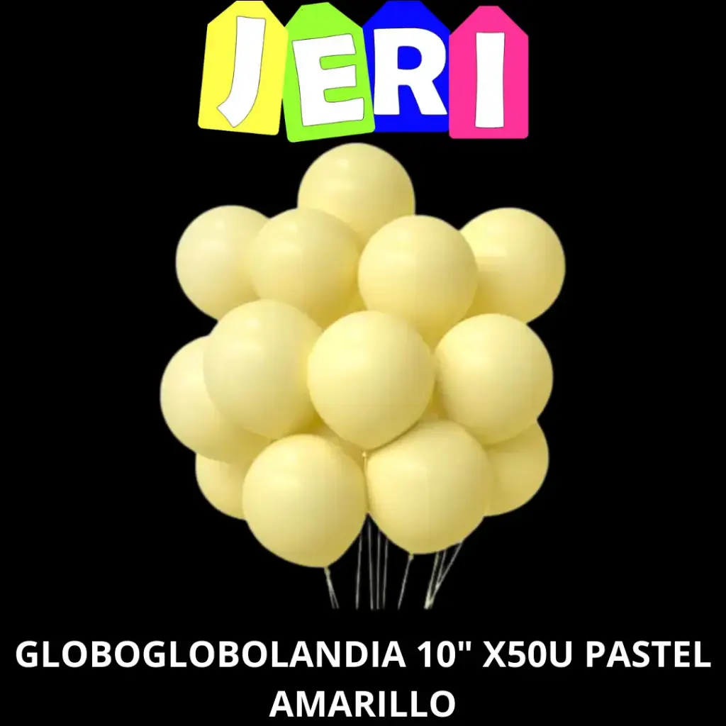 GLOBO GLOBOLANDIA 10" X50u PASTEL (AMARILLO)