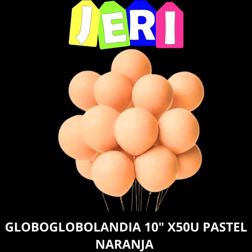 GLOBO GLOBOLANDIA 10" X50u PASTEL (NARANJA)