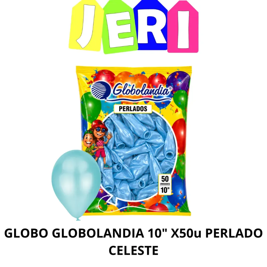GLOBO GLOBOLANDIA 10" X50u PERLADO