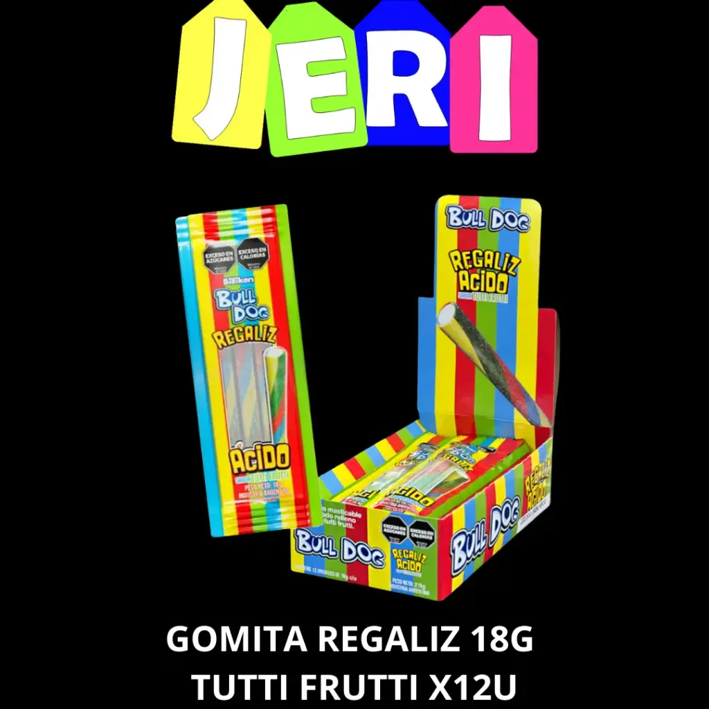 GOMITA REGALIZ 18G TUTTI FRUTTI X12U