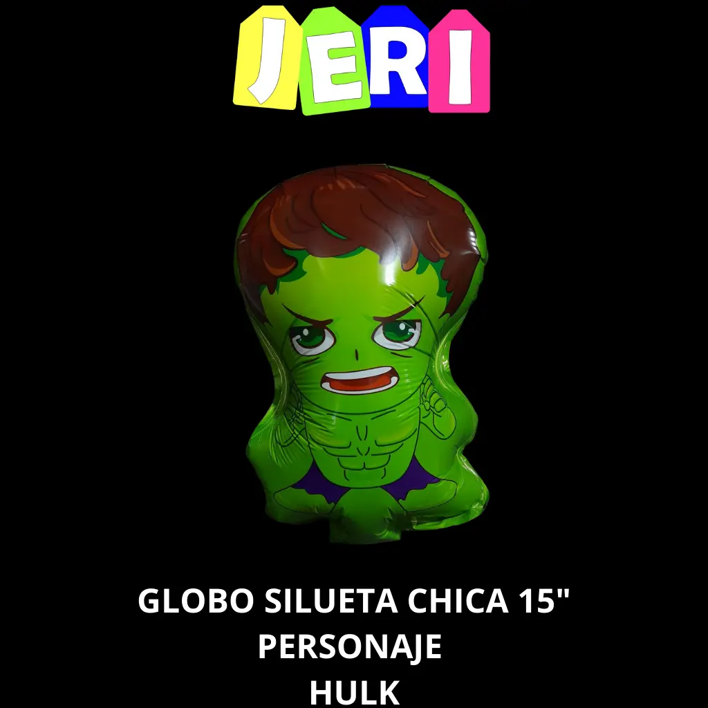 GLOBO SILUETA CHICA 15" PERSONAJES (HULK)