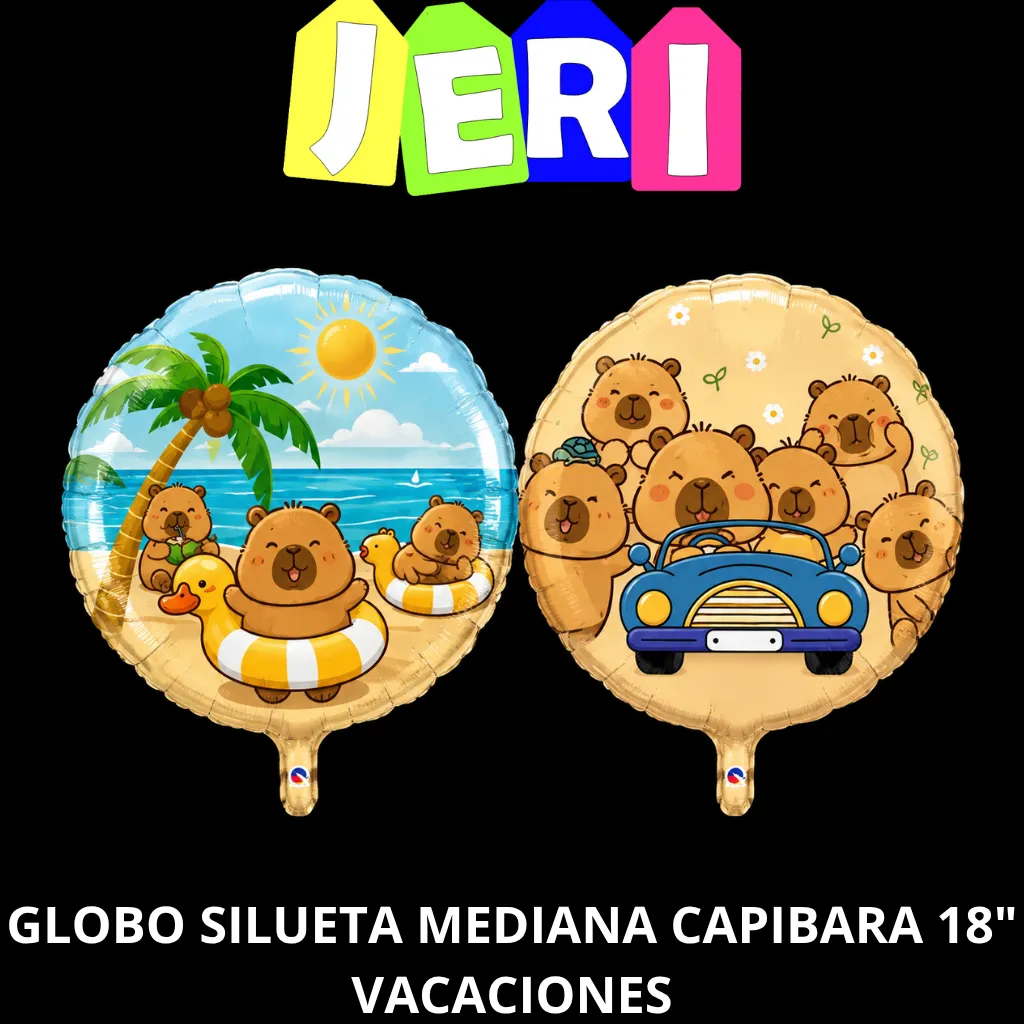GLOBO SILUETA MEDIANA CAPIBARA 18" (VACACIONES)