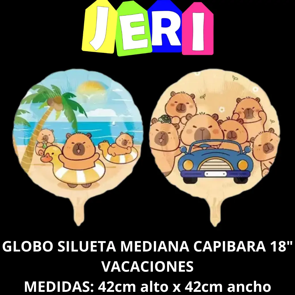 GLOBO SILUETA MEDIANA CAPIBARA 18" (VACACIONES)