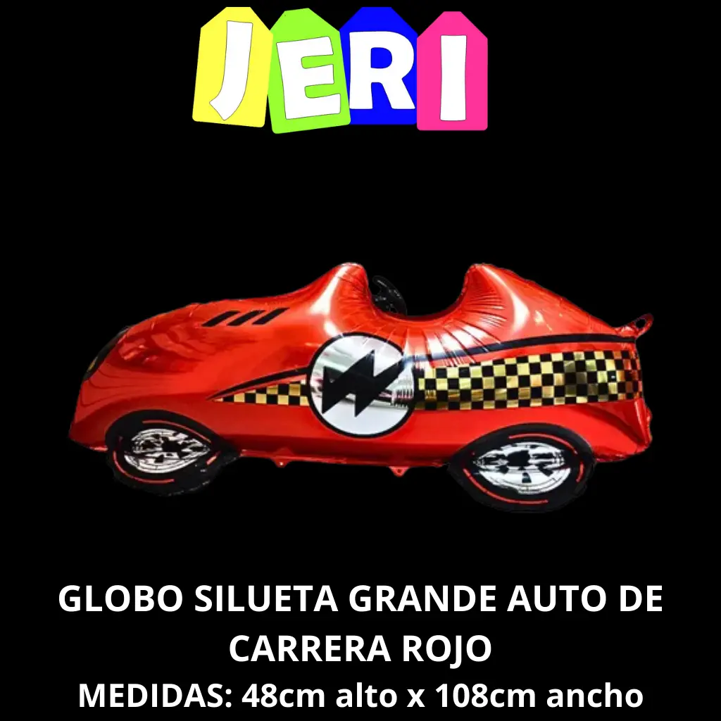 GLOBO SILUETA GRANDE AUTO DE CARRERA