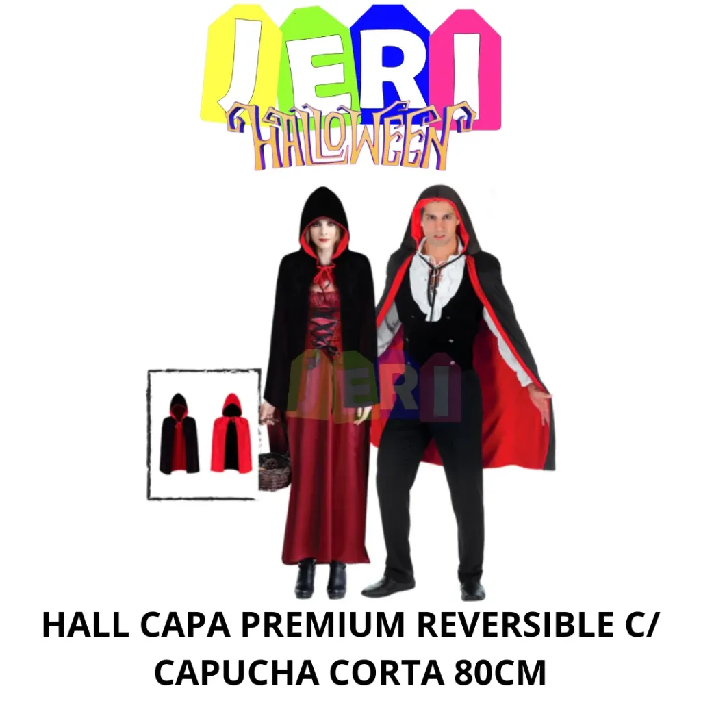 HALL CAPA PREMIUM REVERSIBLE C/ CAPUCHA CORTA 80CM