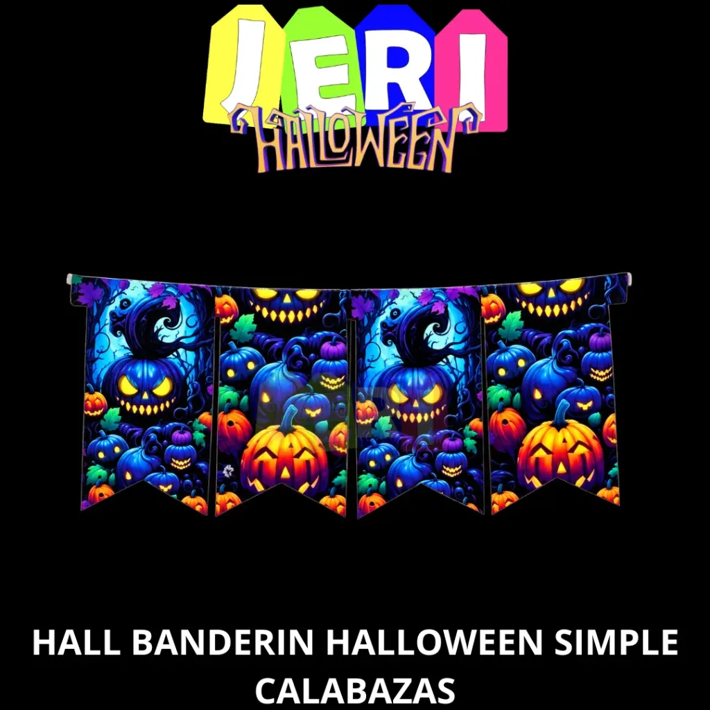 HALL BANDERIN HALLOWEEN SIMPLE CALABAZAS