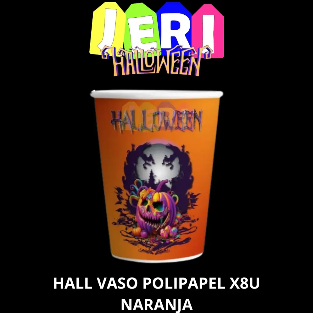 HALL VASO POLIPAPEL X8U (NARANJA)