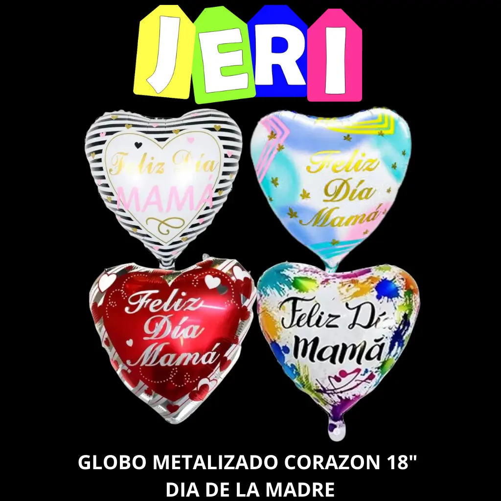 GLOBO METALIZADO CORAZON 18" DIA DE LA MADRE