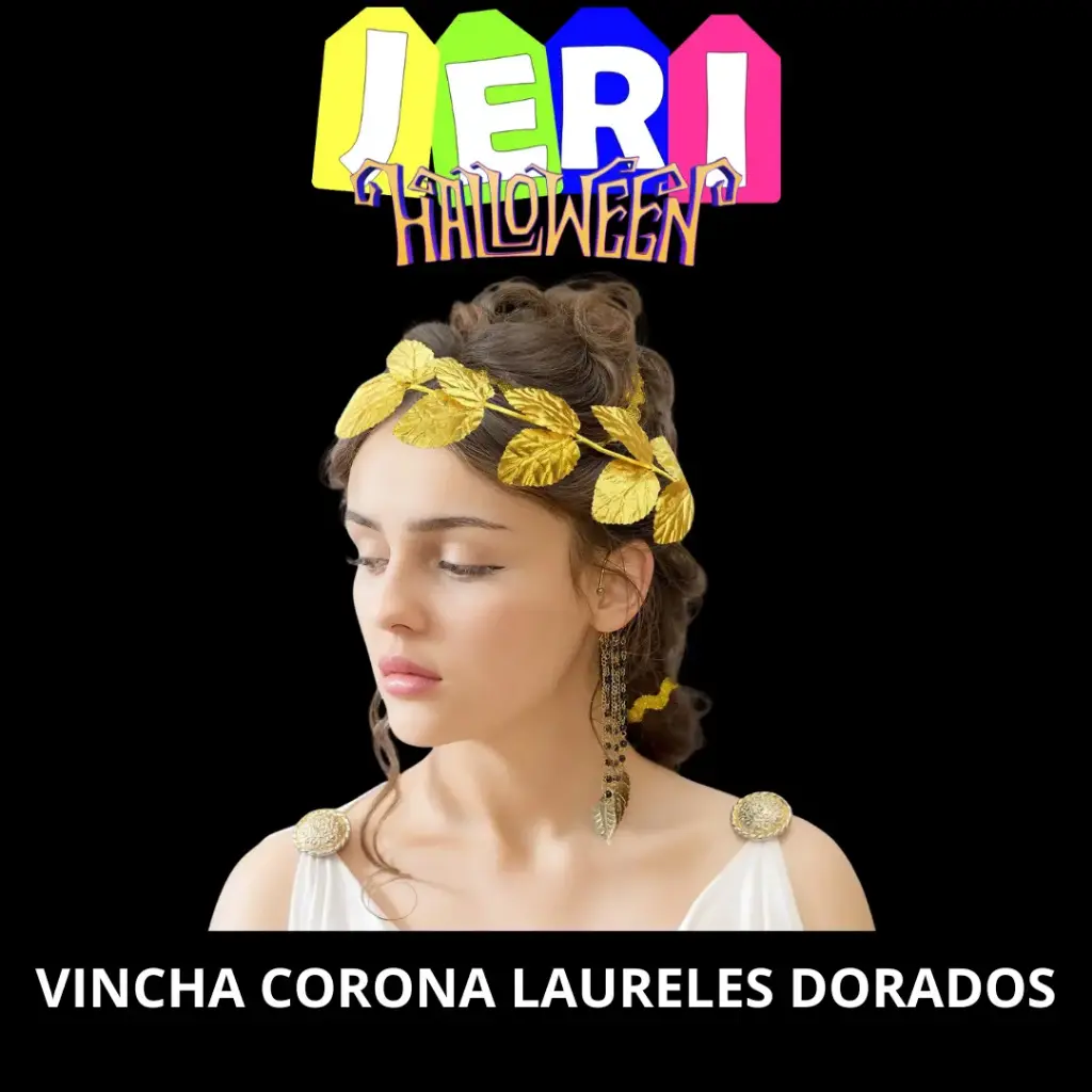 VINCHA CORONA LAURELES DORADOS