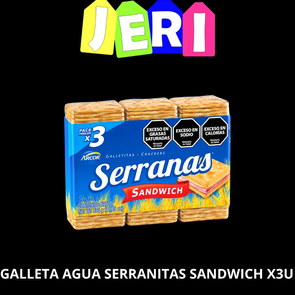 GALLETA AGUA SERRANITAS SANDWICH X3U