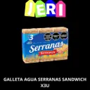 GALLETA AGUA SERRANITAS SANDWICH X3U
