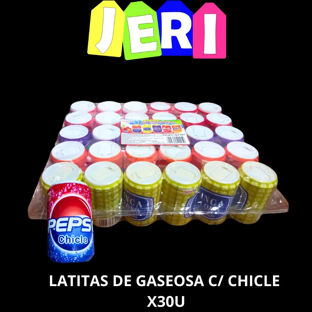 LATITAS DE GASEOSA C/ CHICLE X30U
